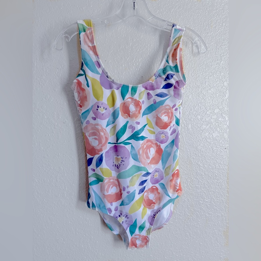 Pink Dessert floral one piece swimsuit